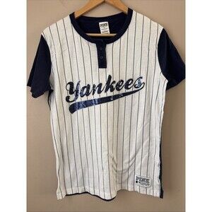 Pink Victoria’s Secret Yankees Sequin Baseball T-Shirt, Size Small